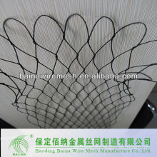 7*7mm knotted stainless steel wire rope mesh